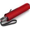 Knirps - Ombrello tascabile T.200 Duomatic Solids - A scomparsa automatica - Pieghevole - Resistente alle intemperie - Antivento - Rosso