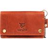 Matador Marca Portafoglio Con Catena Uomo Pelle #Dallas con Nobile Scatola Regalo, Lusso Portadocumenti Moto con protezione RFID, Catena Portafoglio con Molti Scomparti per Carte, Marron Vintage