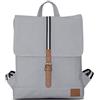 Johnny Urban Zaino Donna Grigio Lea in Tela di Cotone - Zainetto Piccolo Eleganti - Borsa Zainetti Vintage da 7 Litri per Donna e Uomo - Idrorepellente con Tasca per Computer Portatile