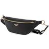 Berliner Bags Premium Marsupio Mona XL Borsa Tracolla in Pelle, Borsello da Viaggio per Uomo e Donna - Nero/Oro