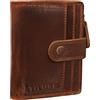 STILORD 'Beckett' Mini Portamonete RFID Porta Carte di Credito in Vera Pelle Blocco NFC RFID Portafoglio Piccolo e Sottile Porta Tessere Badge, Colore:kara - cognac