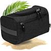 Almadoo Elegante Beauty Case da Viaggio Uomo Nero - Moderno, Pratico, Alla Moda - Beauty Case per Uomo di Alta Qualità - Pochette da Bagno per Uomini