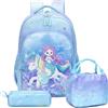 Kimwadalh Zaini per Ragazze Zaino Unicorn Scuola Elementare Zaini Sirena Borsa della Scuola per Ragazza Set di Zainetti per Bambini Zaino da Viaggio per Ragazze