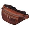 STILORD 'Echo' Marsupio in pelle vintage uomo donna Borsello con tasche in cuoio stile retrò per festival sport montagna jogging viaggio escursioni, Colore:mocca - marrone scuro