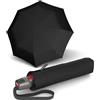 Knirps - Ombrello tascabile T.200 Duomatic Solids - A scomparsa automatica - Pieghevole - Resistente alle intemperie - Antivento - Nero