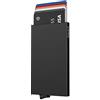 VULKIT Porta Carte di Credito Uomo o Donna Piccolo Portafoglio Uomo Slim RFID Portatessere Uomo Tascabile Schermato può 5 Carte, Nero