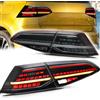 VLAND Fari posteriori per Golf 7 MK7 MK7.5 2013-2019 [Non applicabile a Golf GTI/R] Gruppo Fanali Posteriorii, con Indicatori di Direzione Sequenziali, Una Coppia (Fumé)