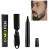 LATTCURE - Set per il riempimento della barba con penna a 4 punte e 1 spazzola, copertura durevole e finitura naturale, impermeabile, colore nero