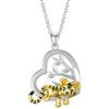 LONAGO Collana Tigre 925 Sterline D'argento Albero Della Vita con Carino Tigre Pendente Collana Gioielli per le Donne