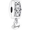 Annmors Jewelry Family Always Pav Clip Charm Donna Argento Ciondolo a Forma di,in Argento Sterling 925,Compatibile con Braccialetti e Collane Europei