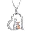 LONAGO Collana Gatto per Ragazza 925 Sterline D'argento Ti Amerò per Sempre Gatto Carino Pendente Collana Gioielleria