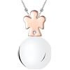 MAMIJUX Chiama Angeli Angioletto Mamma Idea Regalo Gravidanza Collana Donna Richiamo degli Angeli Catenina Acciaio