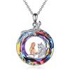 YAFEINI Collana con Cavallo Ciondolo per Ragazze Collana in Argento Sterling 925 Regalo di Gioielli per Donne Amiche (Cavallo Con Collana Di Cristallo)
