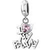 MariaFonte Charm New 2025 Compatibile Tutte Marche Bracciali Collane Love Family Amore Famiglia Argento Ciondoli Compleanno Anniversario Originale Amicizia Mamma Bead Compatibili Cuore Natale