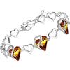 Leafael Festa della Mamma Bracciale Donna Cuore Infinity Love con Pietra dei Desideri e Cristalli Portafortuna Gioiello Anallergico Argento o Oro Rosa con Scatola Regalo Estensore Catena 7+2 Pollici