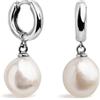 Secret & You Orecchini da donna Perle coltivate d'acqua dolce Pendenti bianchi barocchi SECRET & YOU - Chiusure in argento sterling di 925 millesimi Rodiada