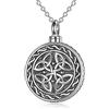 YFN Collana Nodo Celtico Urna per Cenere Argento Sterling Ciondolo Sospensione Memoriale Gioielli Regali per Donne Uomo