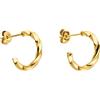 Purelei Orecchini kelani (Oro) - Orecchini donna in resistente acciaio inossidabile - Orecchini oro impermeabili da donna - Diametro 1,5 cm cm - Gioielli per un look personalizzato