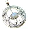 Silberschmuck - BG Ciondolo con motivo "Avalon", con pietra di luna, in argento sterling/gioiello esoterico