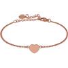 GD GOOD.designs EST. 2015 Bracciale cuore da donna | Bracciale cuore regolabile da 15,5 a 20,5 cm | Braccialetto cuore dell'amicizia in oro 18 carati, argento o oro rosa (Oro Rosa)