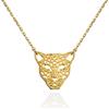namana Collana Ciondolo a Pantera. Collana con Felino e Finitura Spazzolata. Collana Pendente Color Argento o Oro per Donna con Confezione Regalo.