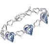 Leafael Bracciale Argento cuore d'amore infinito, bracciali con cristalli curativi, Senza allergie gioielli, Regalo con scatola regalo con estensore catena da 7+2 pollici