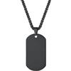 PROSTEEL Collana Uomo, Collana Militare Personalizzata, Piastrine Dog Tag, Incisione Laser, Catena Palla 55+5 CM, Ciondolo Targhetta dell'Esercito, Militare ID Targhetta(con Confezione)