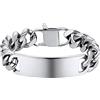 PROSTEEL Bracciale Uomo Personalizzato con Incisione, Lunghezza 23cm, Bracciale Personalizzato Uomo Incisione in Acciaio Inox Bracciali Personalizzati con Confezione Regalo