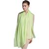 Prettystern Donna Uomo XXL Oversize Pura Seta Foulard Scialle Sciarpa Elegante Sarong Pareo Cerimonia Festa Stola Estiva 180/110 cm A17 verde fresco