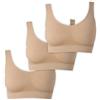 UnsichtBra Donna Set di 3 Reggiseni | Brassiere Senza Ferretto | Ultra Confortevole e Invisibile | Anti Sudore | Senza Cuciture | Elasticizzato e Traspirante | Nero, Bianco, Beige | Lingerie Cotone