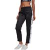 Urban Classics Ladies Button Up Track Pants, Pantaloni, Donna, Nero (Blk/Wht/Blk 00493), 36W