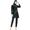 LINKE Costume da bagno musulmano da donna, 3 pezzi, completo Hijab, costume da bagno islamico, S-6XL, B-Verde, 52
