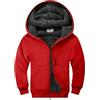 JACKETOWN Felpe Ragazzi Cappuccio, Felpa con Cappuccio per Bambini con Cerniera Sweatshirt Hoodie Vestiti Giacca Sportiva in Pile per Bambini Maniche Lunghe(0051 Rosso 2XL)