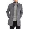 RED BRIDGE Cappotto da Uomo elegante Giacca lunga invernale Slim Fit Transformable Grigio chiaro S