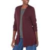 Amazon Essentials Cardigan Leggero Aperto sul Davanti (Disponibile in Taglie Forti) Donna, Bordeaux, L