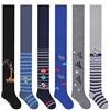 L&K-II Set di 6 Collant per bambini collant lavorati a maglia con motivo calcio auto Dino multicolore 27253 110-116