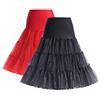 Boolavard Petticoat Sottogonna Retro Annata di 50 Oscillazione 1950 Rockabilly Bianco, Nero, Blu, Rosa, Rosso (L-XL, 2 Pacchi (Nero + Rosso))