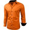 Baxboy R-44, camicia da uomo a maniche lunghe, slim fit, facile da stirare, per lavoro, matrimonio, tempo libero beige. XL