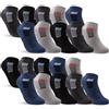 sockenkauf24 8 | 12 | 20 Paia Calzini Corti Uomo Cotone Calze Corte Multicolor 16737 (12 Paia 43-46)