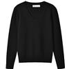 SMILING PINKER Maglione per Ragazzi Scollo V Uniforme Maniche Lunghe in Maglia Maglioni Base(Nero,11-12 Anni)