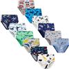 LeQeZe Slip Bambino in Cotone Intimo 7-8 Anni Mutande Ragazzo Confezione da 12 Pezzi (Boys Briefs 01,Etichetta del Produttore 140)