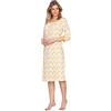 e.Femme® Camicia da Notte da Donna 1022 in 100% Cotone, Fiori Blu, 56