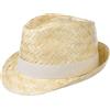 Cappellishop Valencia Cappello in Paglia cappelli di paglia trilby 61 cm - natura