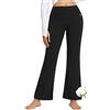 BALEAF Pantaloni da yoga Flare da donna, con tasche, Nero-2 34 pollici, M