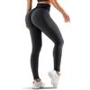 Oielai Leggings Sportivi da Donna, Leggings Push Up Boom Booty a Vita Alta con Controllo Addominale, Fitness Leggins Yoga Palestra Leggings per Donne e Bambina, Nero, XXL