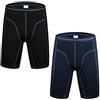 Nuofengkudu Uomo Gamba Lunga Sportivo Cotone Boxer Aderenti Senza Cuciture Mutande Boxershorts(Pacco da 3) Nero XL