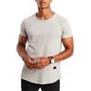 Leif Nelson - Maglietta estiva da uomo, scollo a girocollo, Slim Fit, in cotone, maglietta da uomo, girocollo, felpa con cappuccio a maniche corte LN8209 bordeaux S