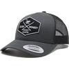 Surf Monkey DRESSED IN MUSIC PLAY WITH ME Cappello Trucker Surf Monkey® - Berretto da Uomo - Design a 5 Pannelli - Taglia Unica - Chiusura a Scatto Regolabile (Blu Scuro/Granato)