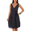 malito more than fashion Malito Abito di Lino Leggero Abito Estivi 8147 Donna (XXL, Blu)