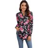 Enmain Maglietta Donna Manica Lunga Tunica Bluse e Camicie Elegante Stampata Casual 3/4 Maglietta Donna Lunga,XXL